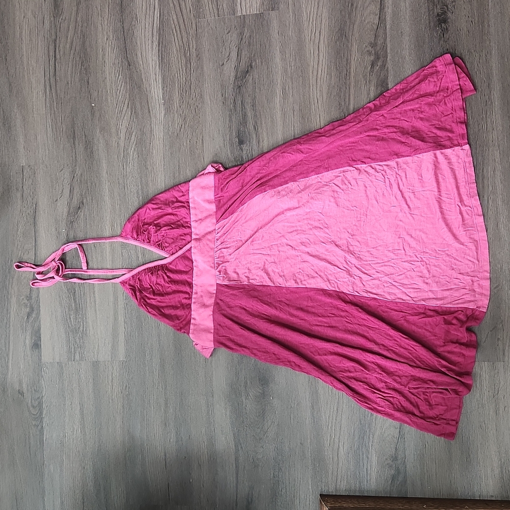 Guess two tone pink backless stripeless dress size s
